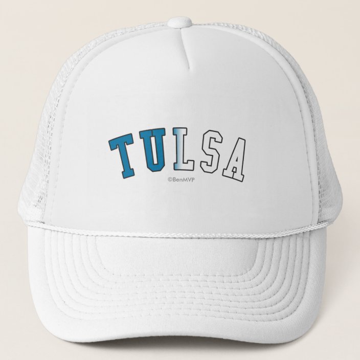 Tulsa in Oklahoma State Flag Colors Hat
