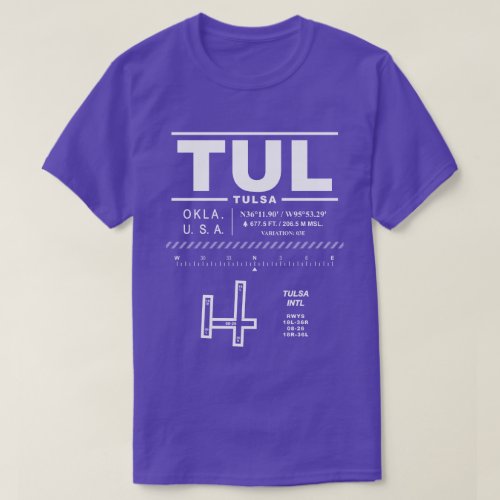 Tulsa International Airport TUL T_Shirt
