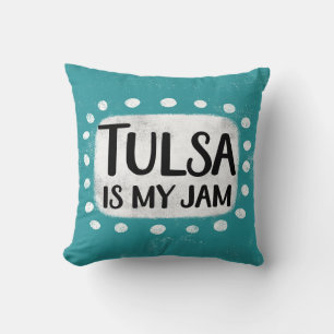 Tulsa Is My Jam Throw Pillow