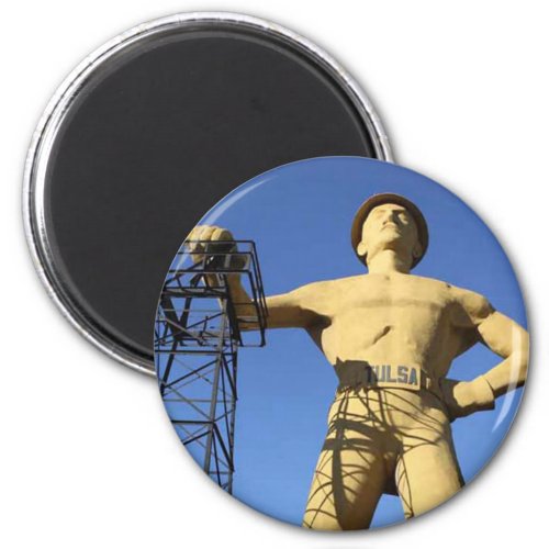 Tulsa OK Golden Driller Magnet