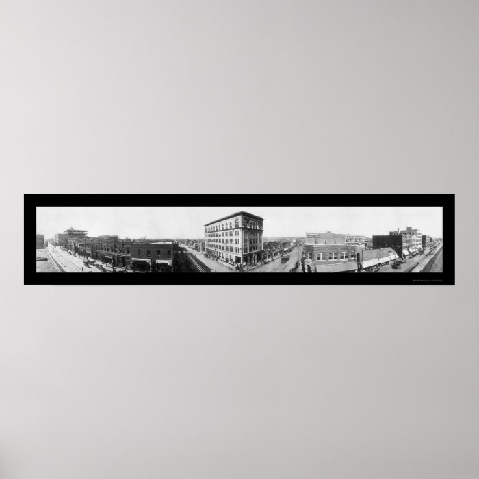 Tulsa OK Panoramic Photo 1909 Poster