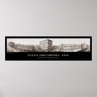 Tulsa, OK - Panoramic Photograph - 1910 Poster