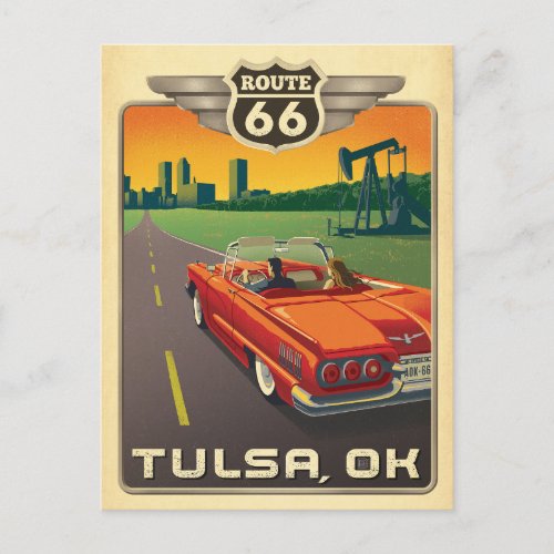 Tulsa OK _ Route 66 Postcard