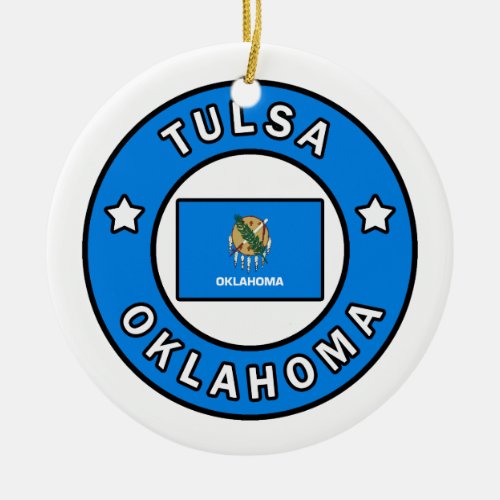 Tulsa Oklahoma Ceramic Ornament