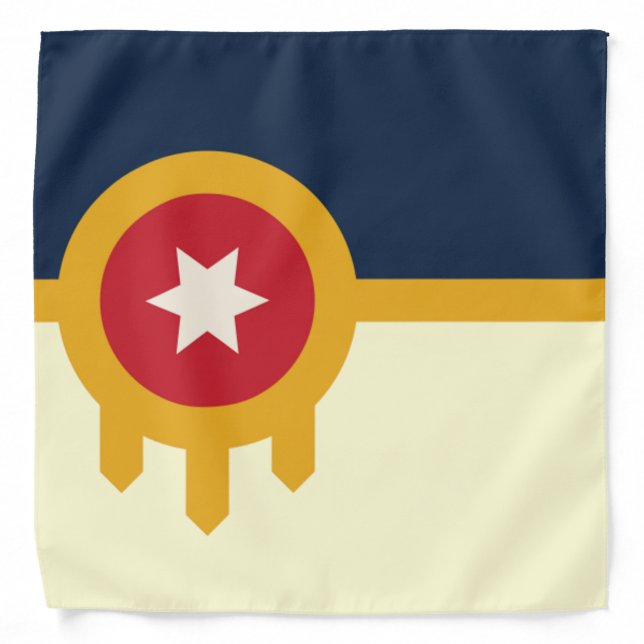 Tulsa (Oklahoma) City flag Bandana (Front)