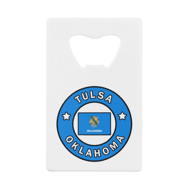 Tulsa Oklahoma Credit Card Bottle Opener (Front)