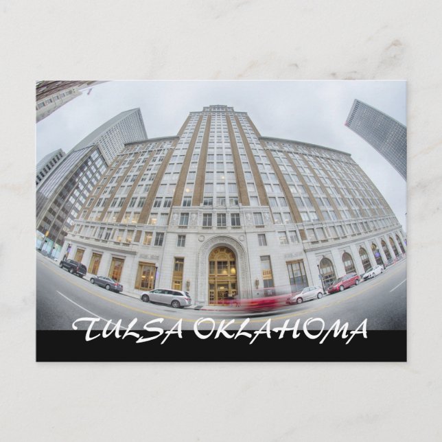 tulsa oklahoma downtown postcard (Front)