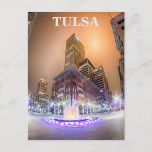 tulsa oklahoma downtown postcard