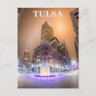 tulsa oklahoma downtown postcard