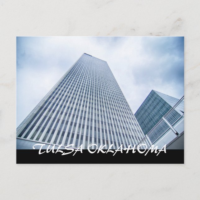 tulsa oklahoma downtown postcard (Front)
