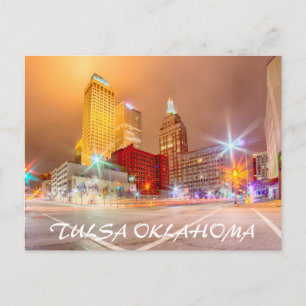 tulsa oklahoma downtown postcard