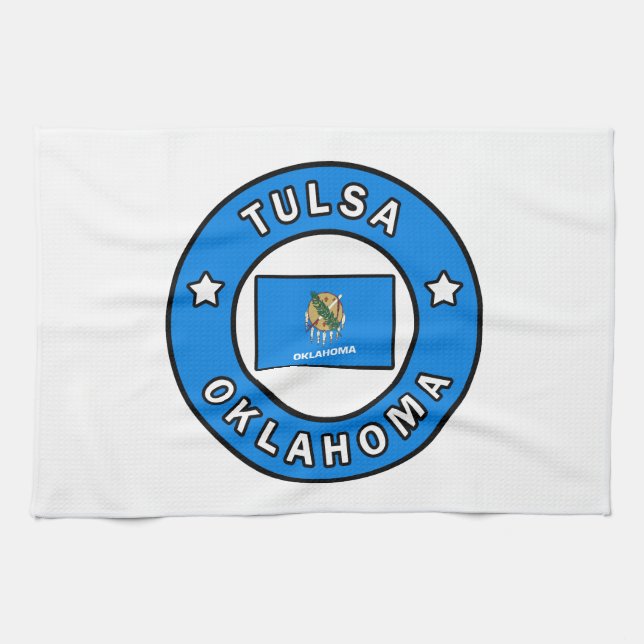 Tulsa Oklahoma Kitchen Towel (Horizontal)