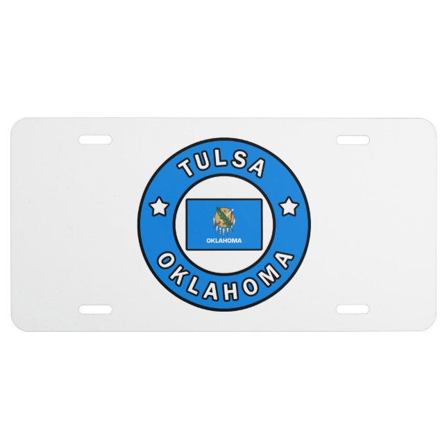 Tulsa Oklahoma License Plate (Front)