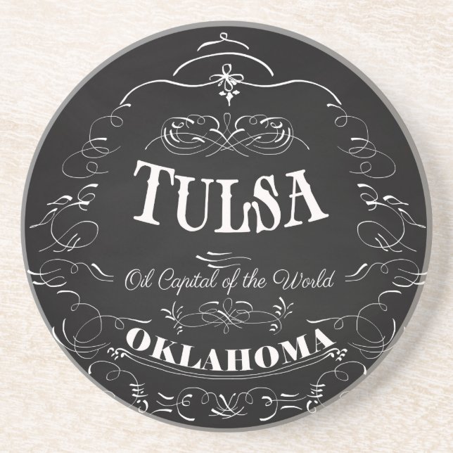Tulsa, Oklahoma - Oil Capital of the World Drink Coaster (Front)