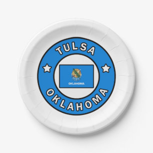 Tulsa Oklahoma Paper Plates