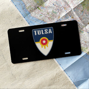 Tulsa Oklahoma Shield License Plate