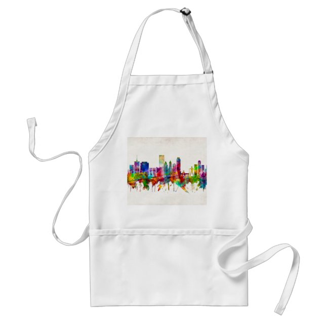 Tulsa Oklahoma Skyline Adult Apron (Front)