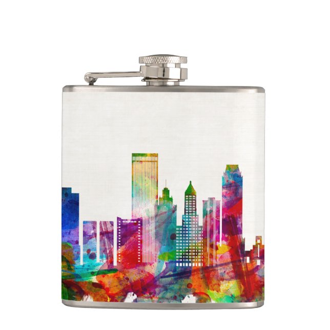 Tulsa Oklahoma Skyline Flask (Front)