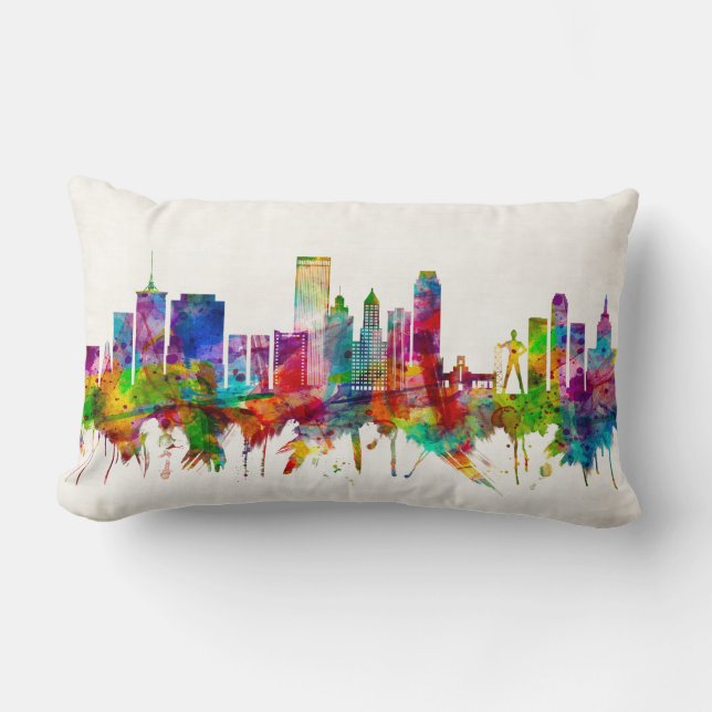 Tulsa Oklahoma Skyline Lumbar Pillow (Front)