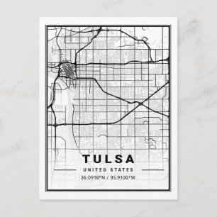 Tulsa Oklahoma USA Travel City Map Postcard