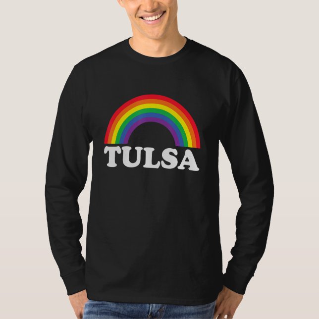 Tulsa Rainbow LGBTQ Gay Pride Lesbians Queer T-Shirt (Front)