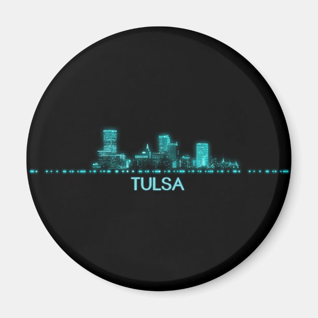 Tulsa Skyline Magnet (Front)
