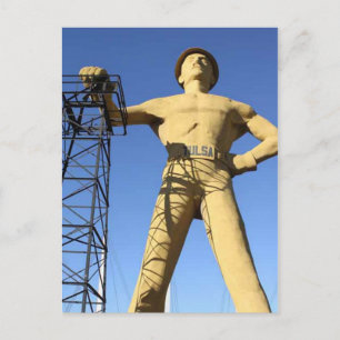 Tulsa's Golden Driller Postcard