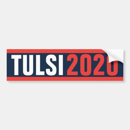 Tulsi 2020 bumper sticker