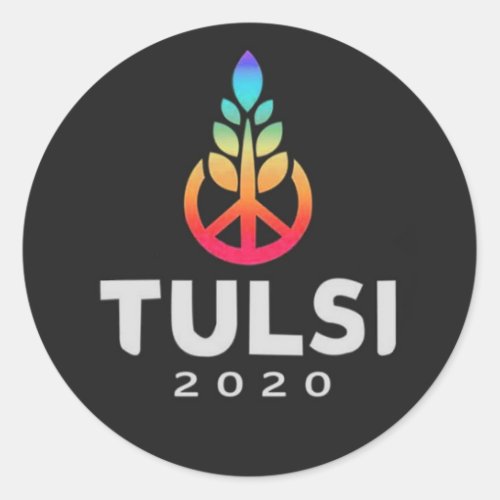 Tulsi 2020 classic round sticker
