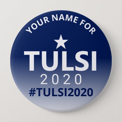 Tulsi 2020 USA Election Campaign Political Button