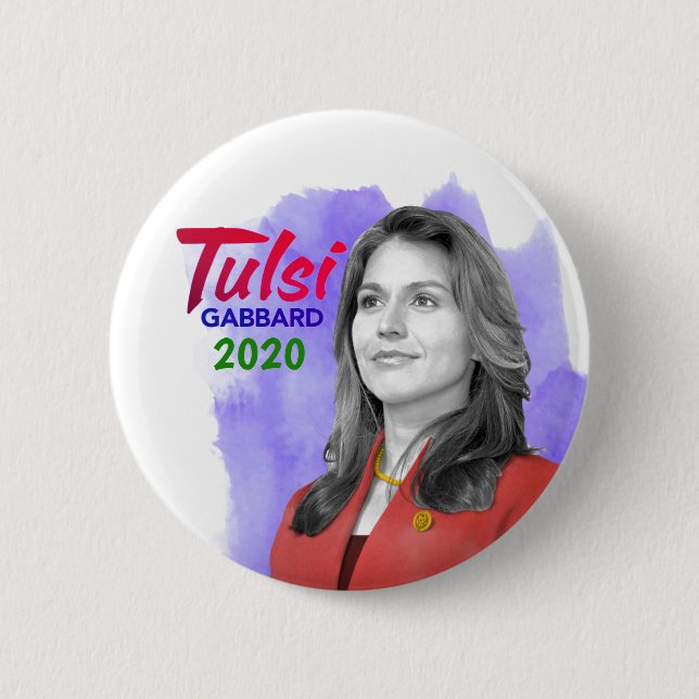 Tulsi for President Button (Front)
