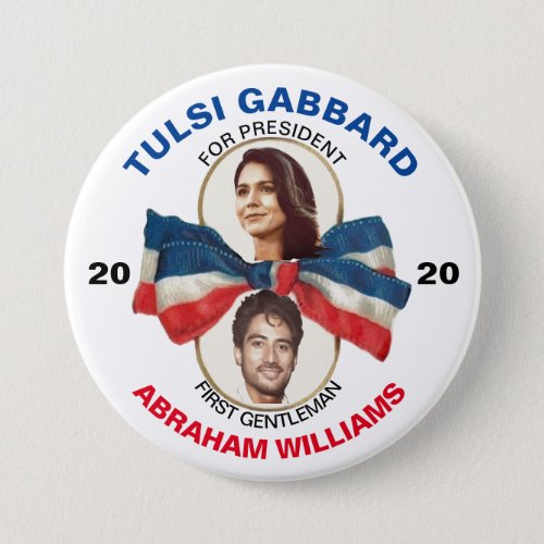 Tulsi Gabbard and Abraham Williams 2020 Button
