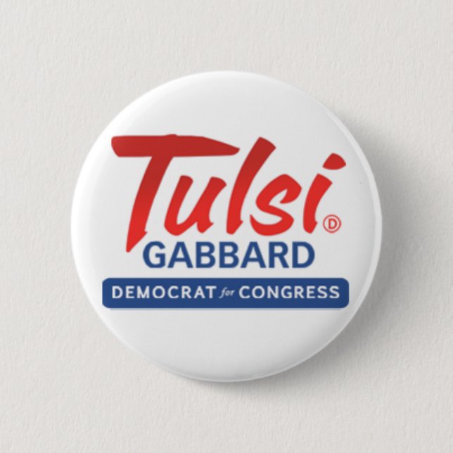 Tulsi Gabbard for Congress Button (Front)