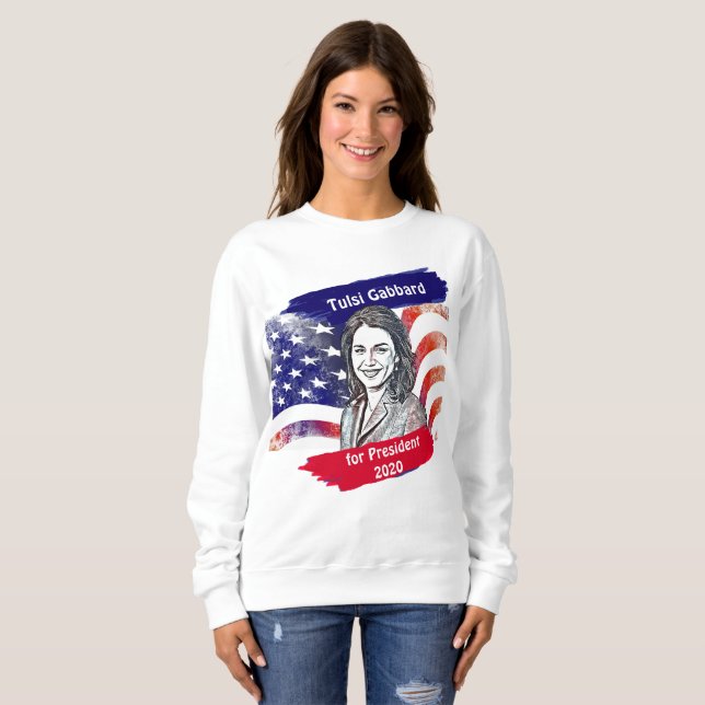 Tulsi Gabbard for President 2020 Election Sweatshirt (Front Full)