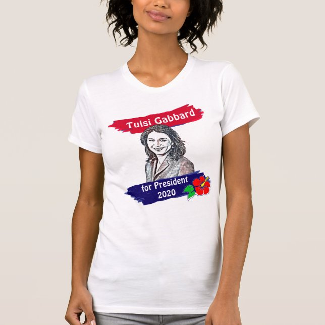 Tulsi Gabbard for President 2020 Election T-Shirt (Front)