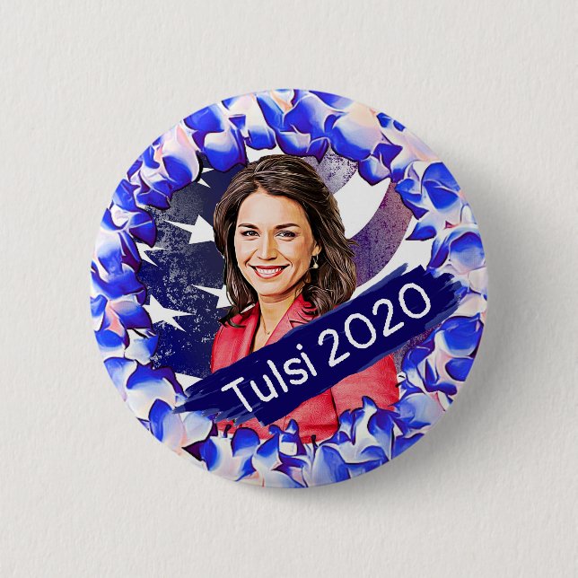 Tulsi Gabbard for Presidnet 2020 Election Button (Front)
