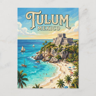 Tulum Archaeological Zone Mexico Postcard