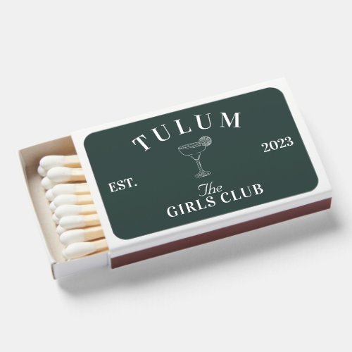 Tulum Bachelorette Girls Club Matchboxes