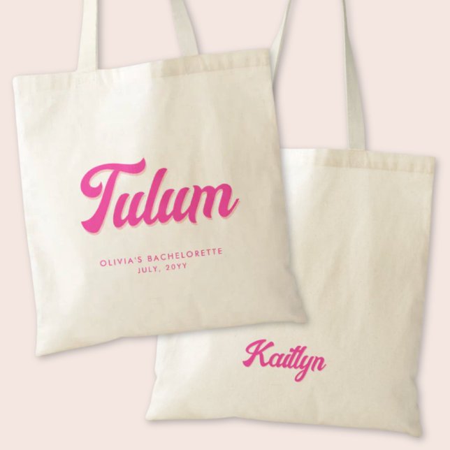 Tulum Bachelorette Party Personalized Tote Bag (Tulum Bachelorette Party Tote Bag)