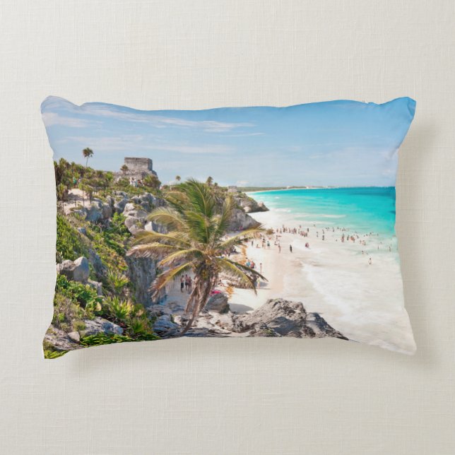 Tulum Beach Accent Pillow (Front)