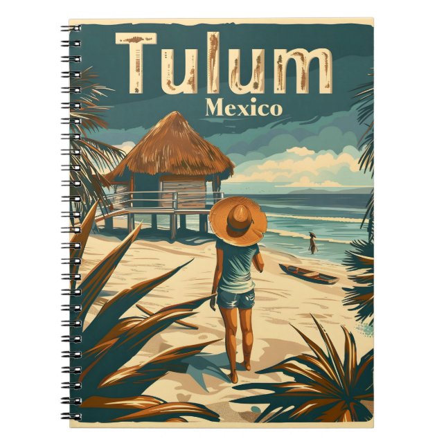 Tulum Beach Mexico Notebook (Front)
