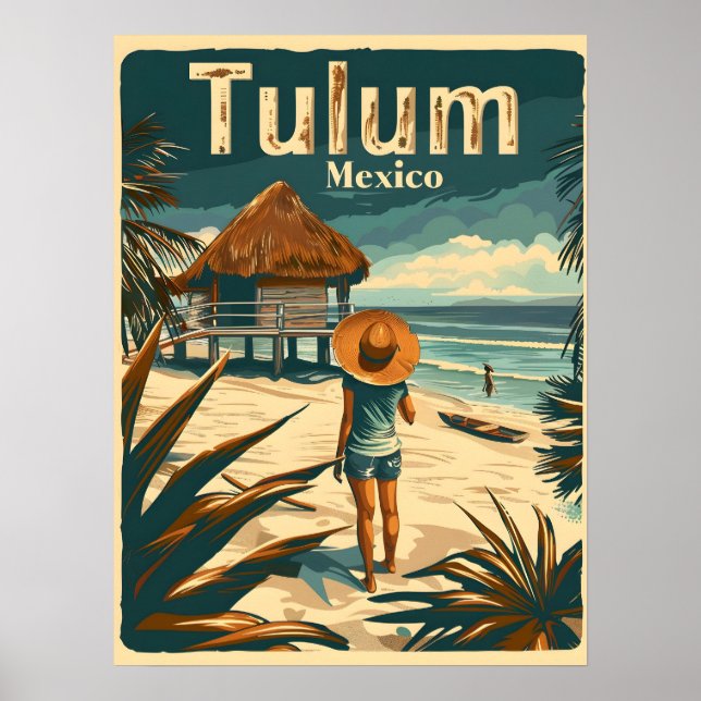 Tulum Beach Mexico Poster (Front)