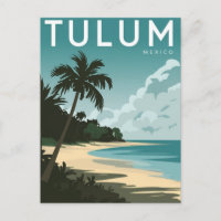 Tulum Beach, Mexico Vintage Retro
