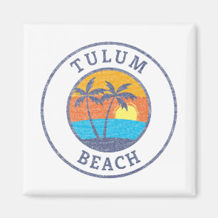 Tulum Beach, Riviera Maya Faded Classic Style Magnet