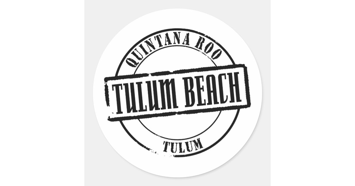 Tulum Beach Title Classic Round Sticker | Zazzle