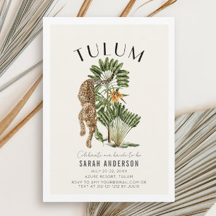 Tulum Leopard Bachelorette Weekend Itinerary Invitation