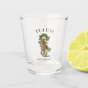 Tulum Leopard Tropical Bachelorette Weekend Shot Glass