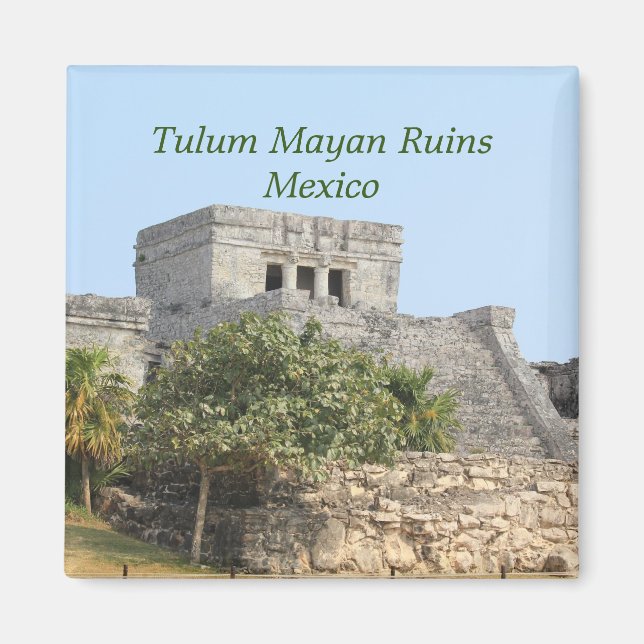 Tulum Mayan Ruins, Mexico Travel Magnet (Front)