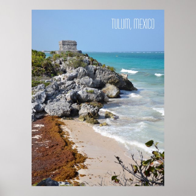 Tulum Mayan Ruins Mexico Travel Souvenir Poster (Front)