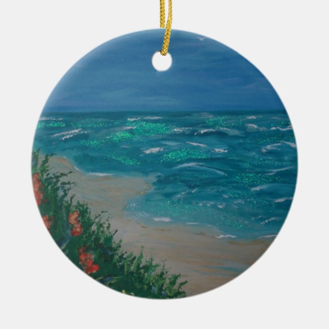 tulum , mexico ceramic ornament (Front)